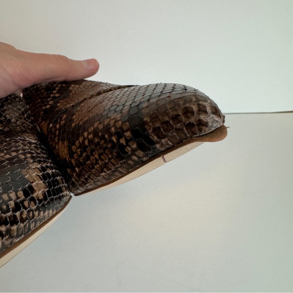 Franco Sarto Womens Brown Black Snake Print Leather Toby D'Orsay Flat Size 10 - Picture 9 of 11